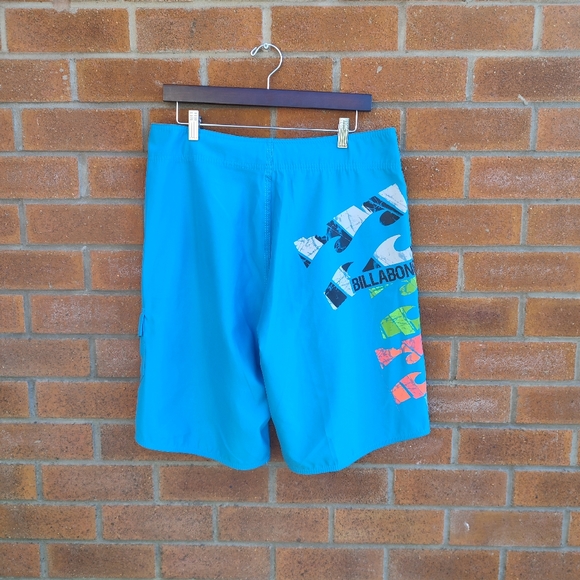 Billabong Short W34 Blue Shorts With Graphic - Picture 5 of 7